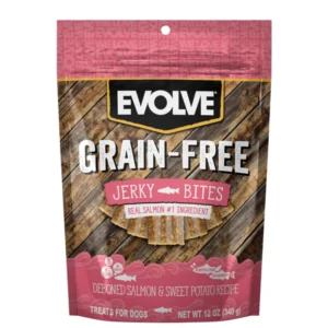Evolve Dog Snack Grain Free Jerky Salmon