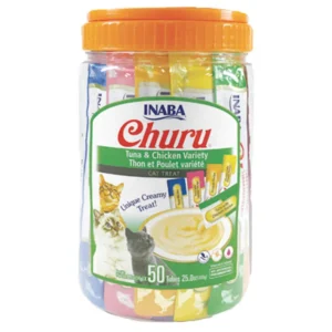 Churu - Inaba Cat Snack Churu Bombonera Variedad De Pollo y Atún 700 g