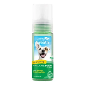 Espuma Dental Perros Menta Fresca TropiClean 4.5 Oz – Aliento Fresco sin Cepillado