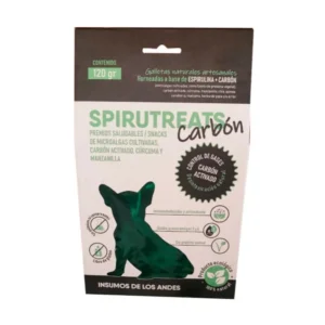 SpiruTreats Carbón – snacks con Espirulina y Carbón Activado para Desintoxicación y Gases